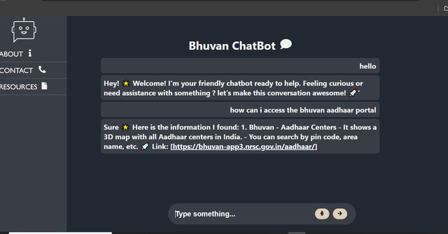 Virtual guide for Bhuvan websites with Natural Language Processing and voice recognition.